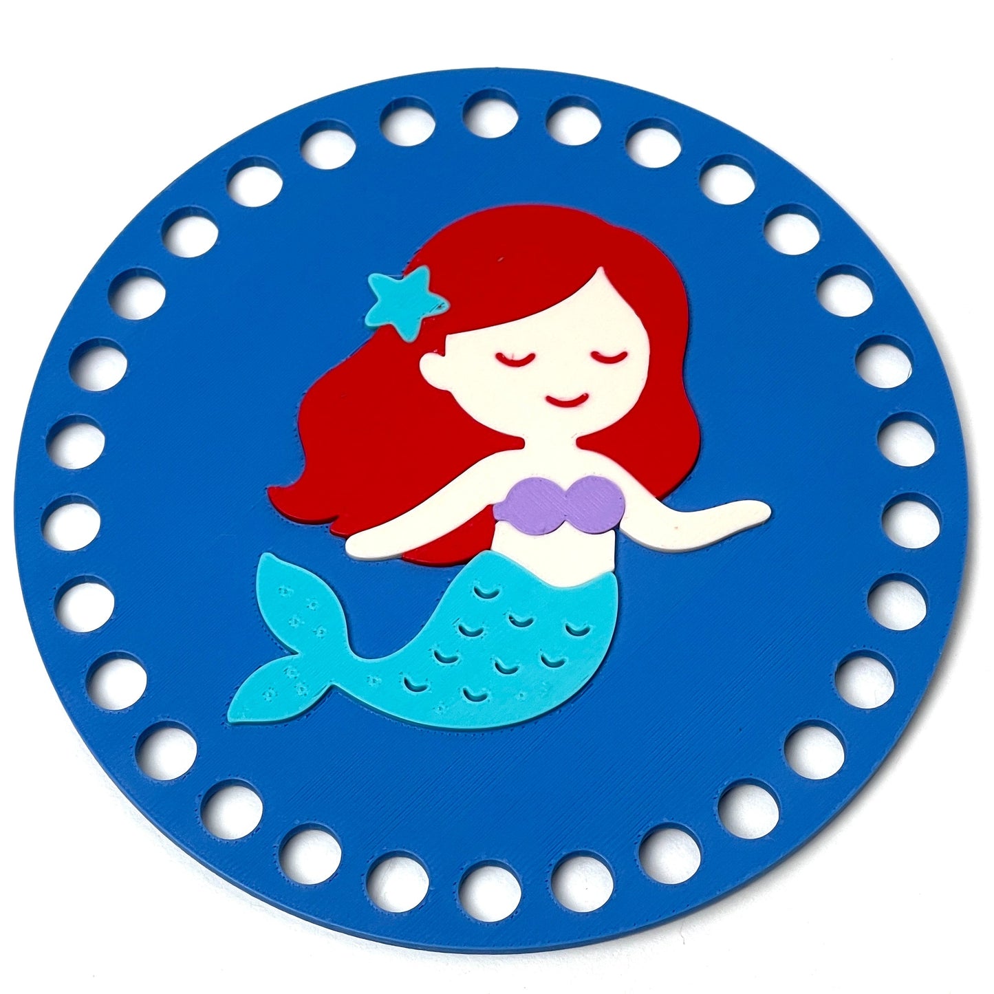 Mermaid Base for Basket Coiling and Crochet 5-inch