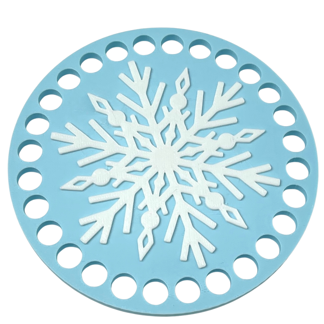 Snowflake Base for Basket Coiling and Crochet 4-inch