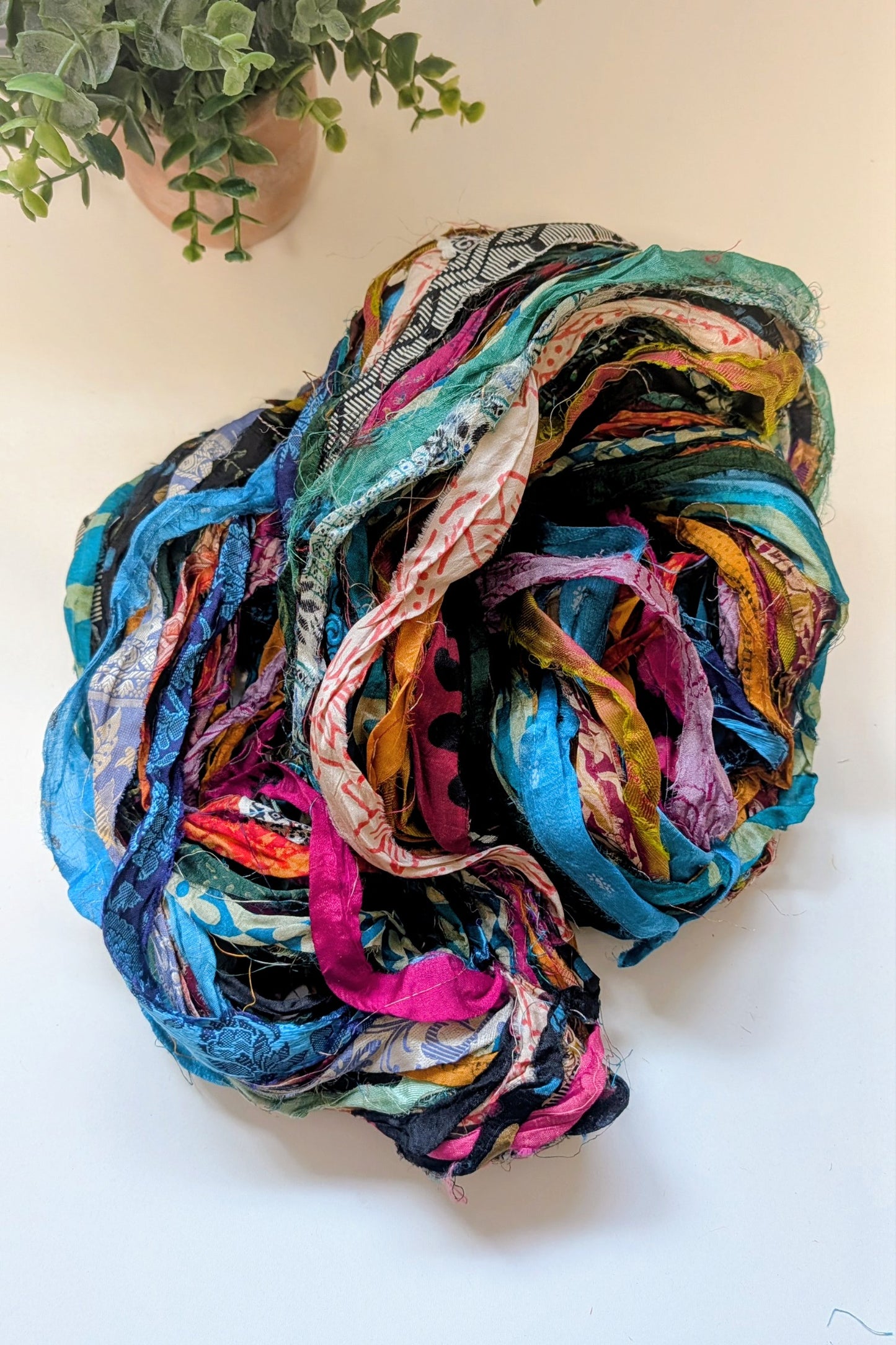 Printed Sari Silk Ribbon| Recycled