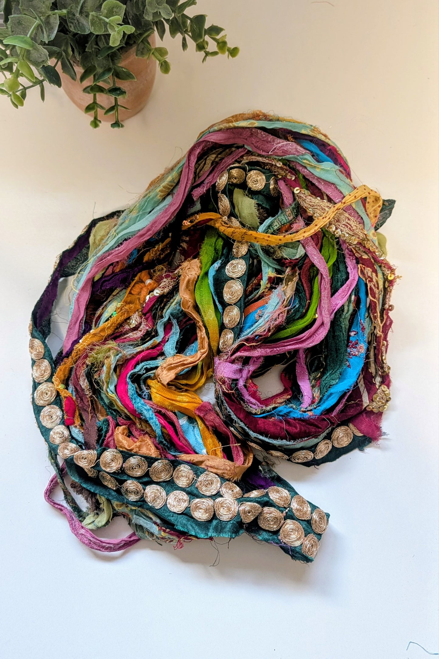 Embroidered Sari Ribbon | Recycled