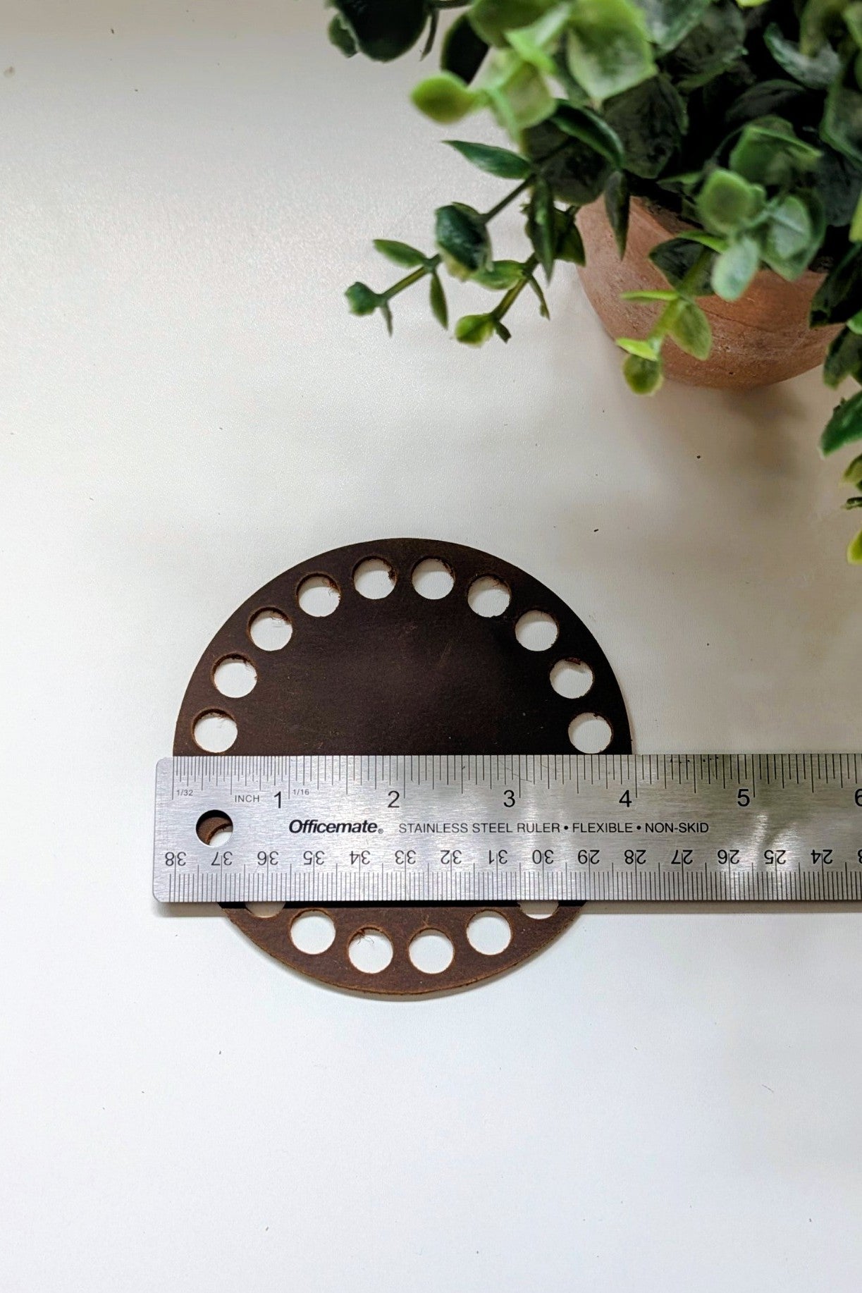 Genuine Leather Base For Baskets and Crafts