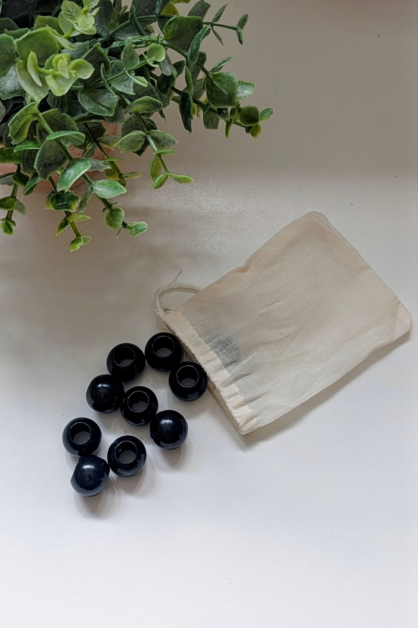 Wooded Beads With Large 10 mm Hole | Pack of 10