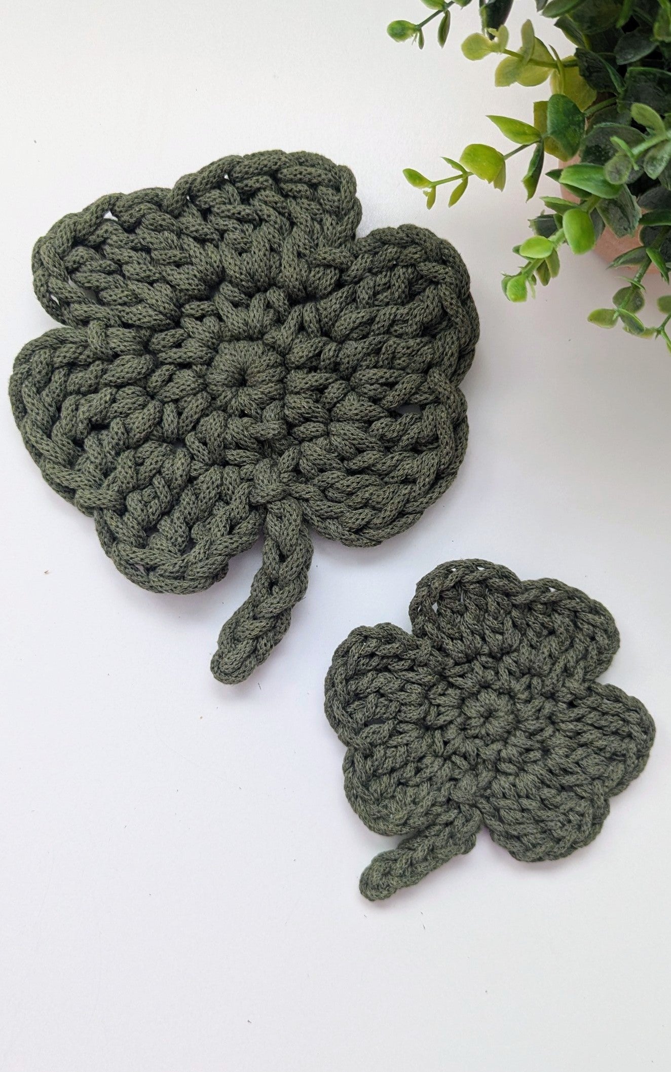 Crochet Shamrock Coaster/Trivet Pattern (Downloadable PDF)