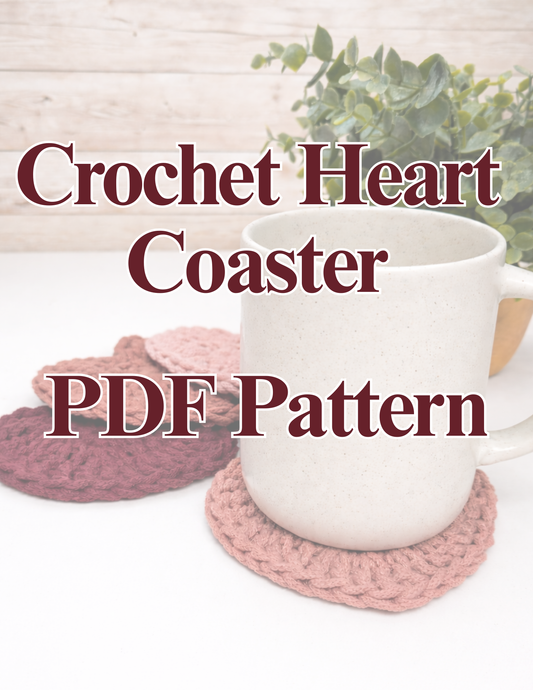 Heart Coaster Pattern (Downloadable PDF)