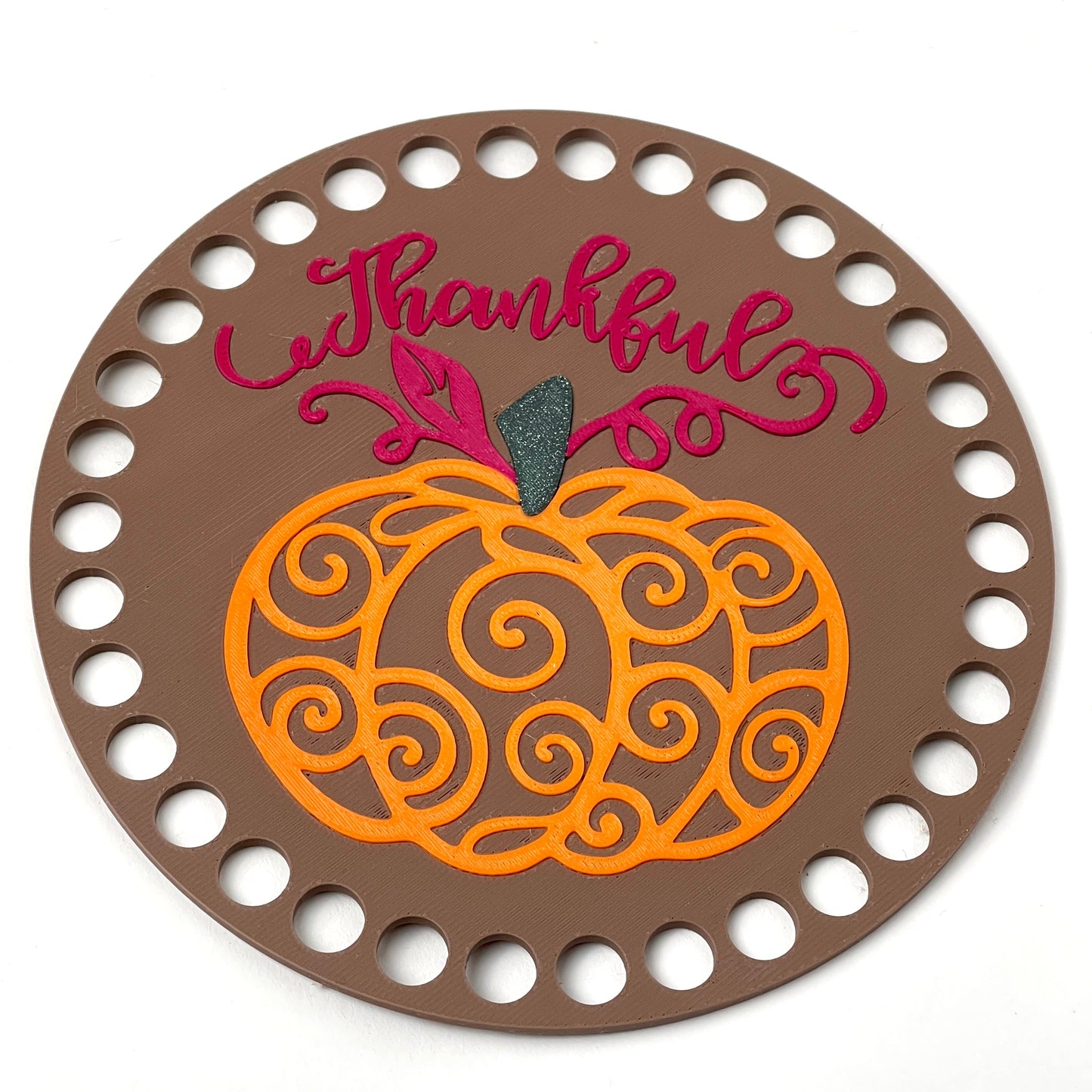 Thankful Base for Basket Coiling and Crochet 6-inch