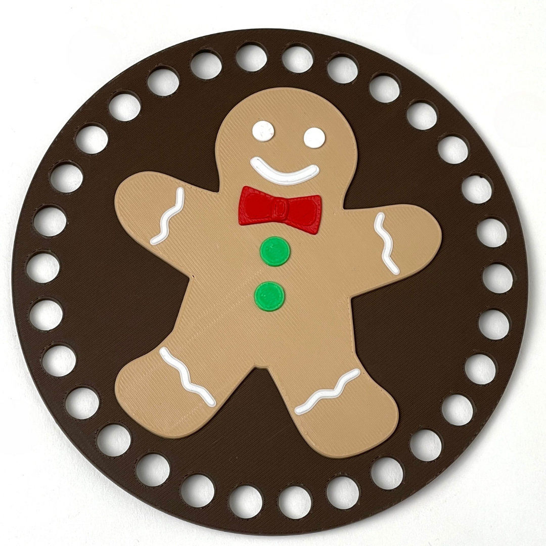 Gingerbread Man Base for Crochet and Basket Coiling 5-inch