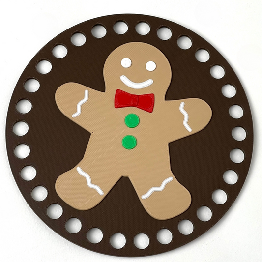Gingerbread Man Base for Crochet and Basket Coiling 5-inch