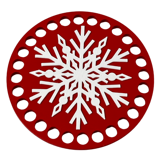 Snowflake Base for Basket Coiling and Crochet 4-inch