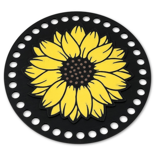 Sunflower Base for Basket Coiling and Crochet 6-inch