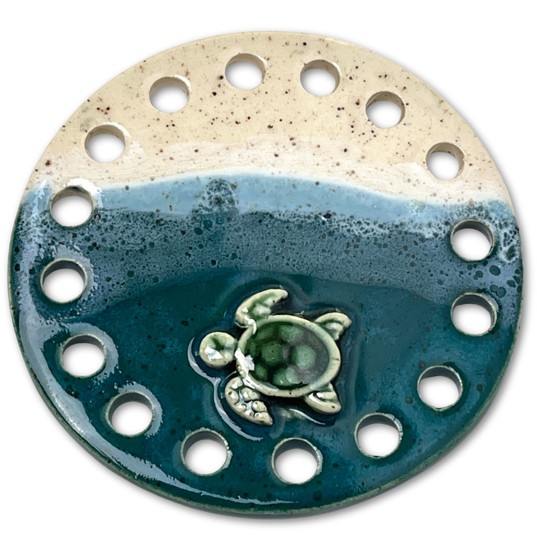 Beach with Turtle Ceramic Base