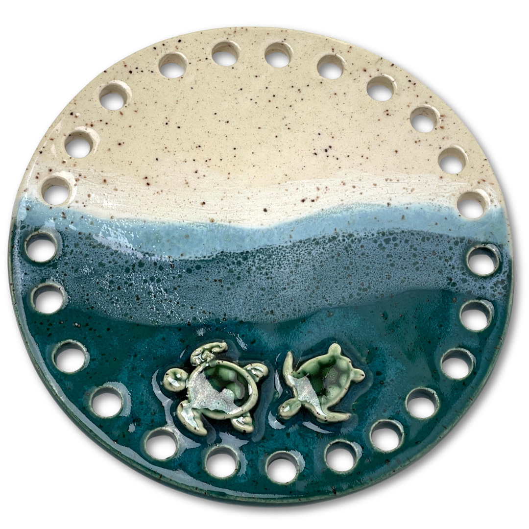 Beach with Turtle Ceramic Base
