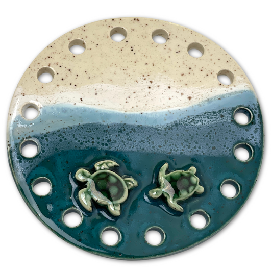 Beach with Turtle Ceramic Base