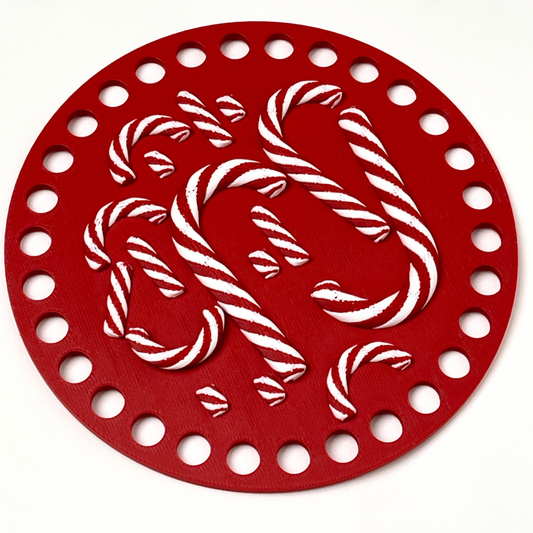 Candy Cane Base for Crochet and Basket Coiling 5-inch