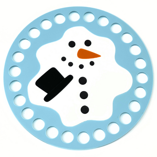 Melting Snowman Base for Crochet and Basket Coiling 5-inch