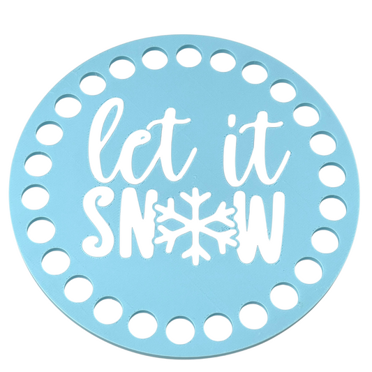 Let it Snow Base for Crochet and Basket Coiling 5-inch