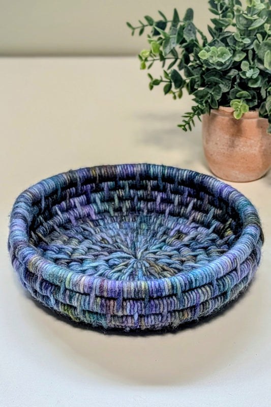 Blue Hues Merino Wool Basket