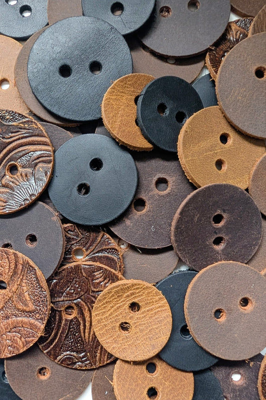 Genuine Leather Buttons
