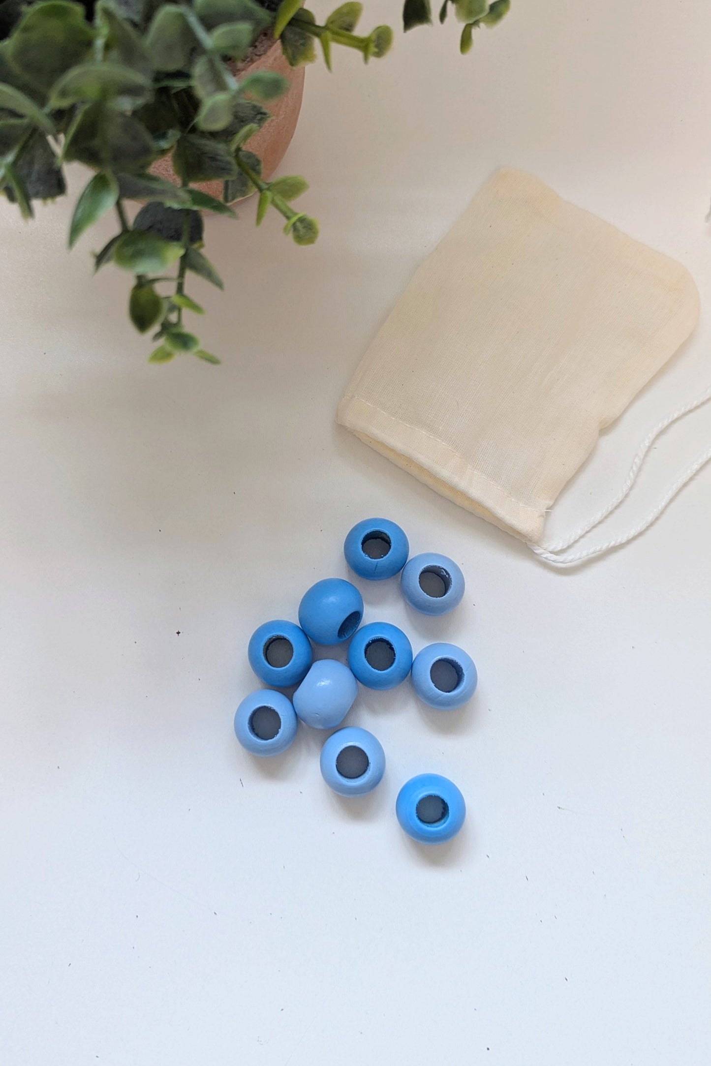 Wooded Beads With Large 10 mm Hole | Limited Edition Colors | Pack of 10