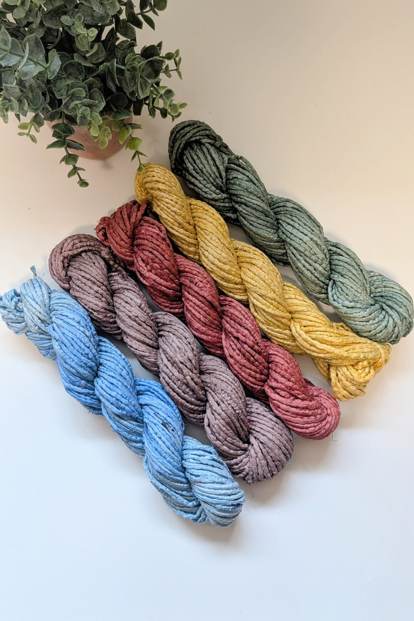 Stitched Sari Silk Ribbon Yarn | Recycled