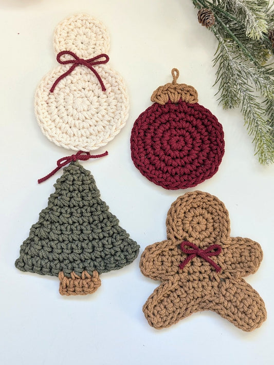 Crochet Holiday Coaster | Made To Order