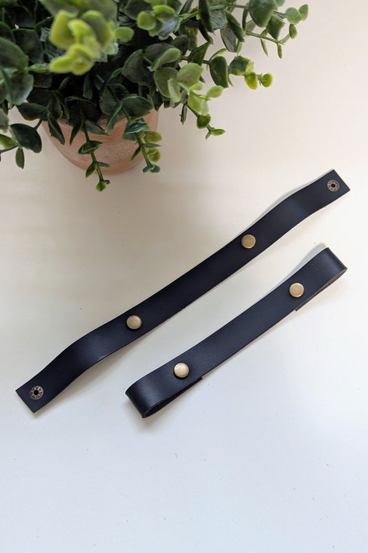 Faux Leather Basket Handles | Snap-On