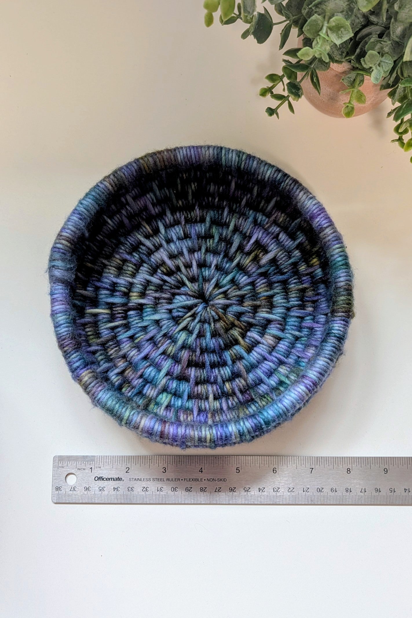 Blue Hues Merino Wool Basket