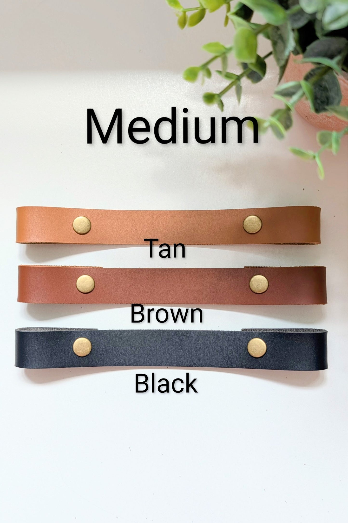 Faux Leather Basket Handles | Snap-On