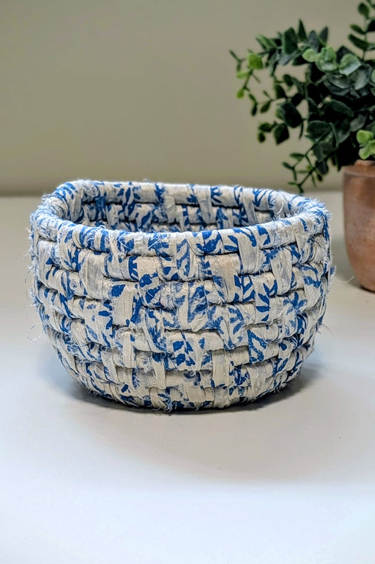 Small Basket | Blue and White