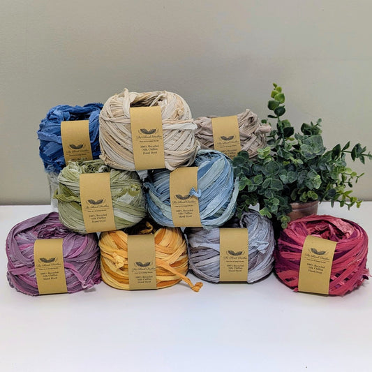 Chiffon Silk Ribbon | Hand Dyed | 100% Recycled