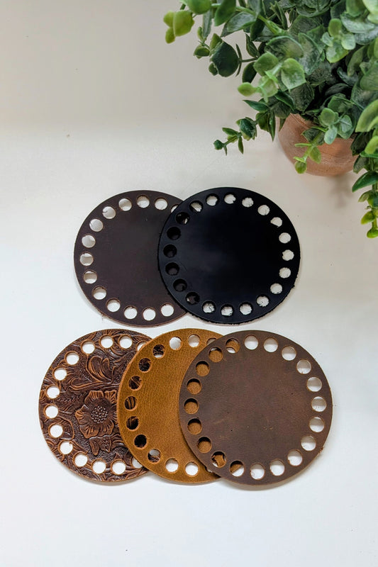 Genuine Leather Base For Baskets and Crafts