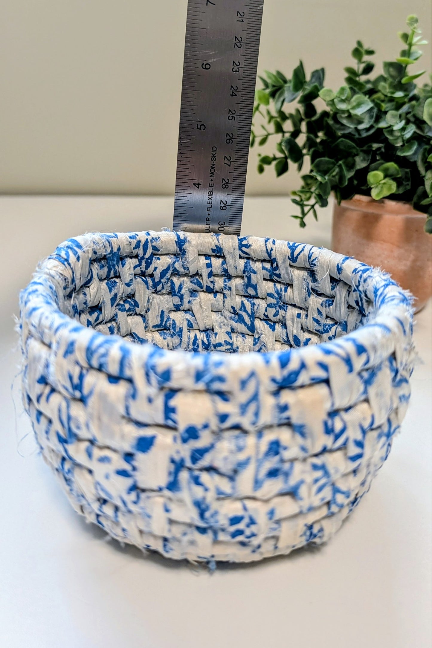 Small Basket | Blue and White