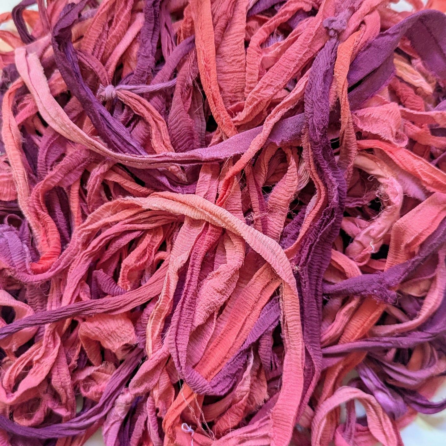 Chiffon Silk Ribbon | Hand Dyed | 100% Recycled
