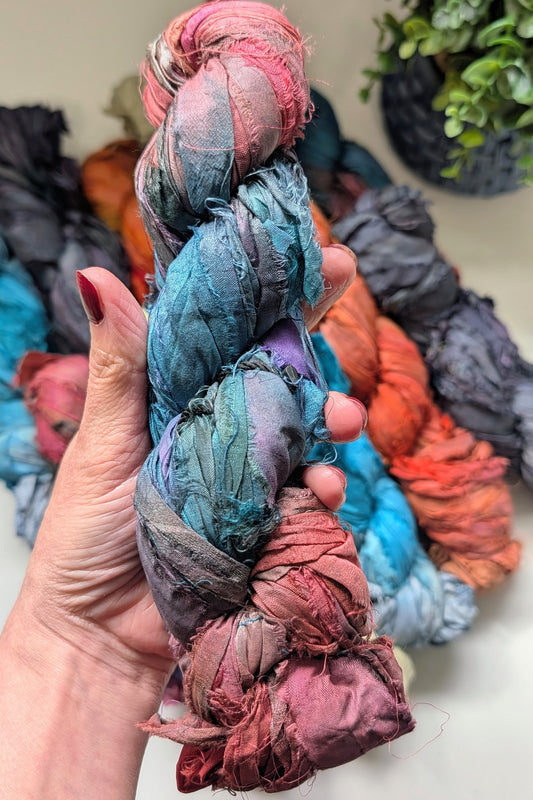 Sari Silk Ribbon | Hand Dyed | Recycled