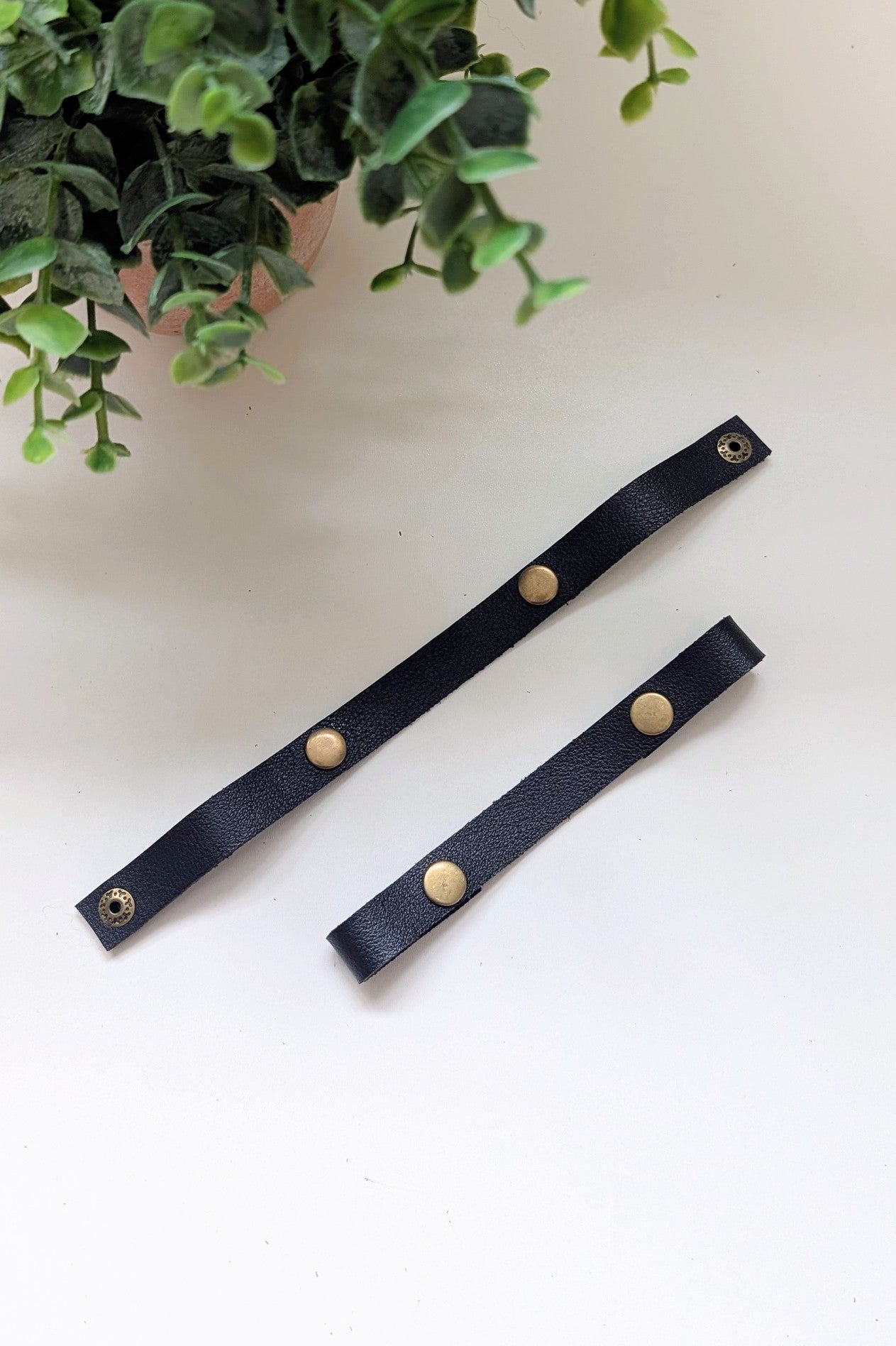 Faux Leather Basket Handles | Snap-On