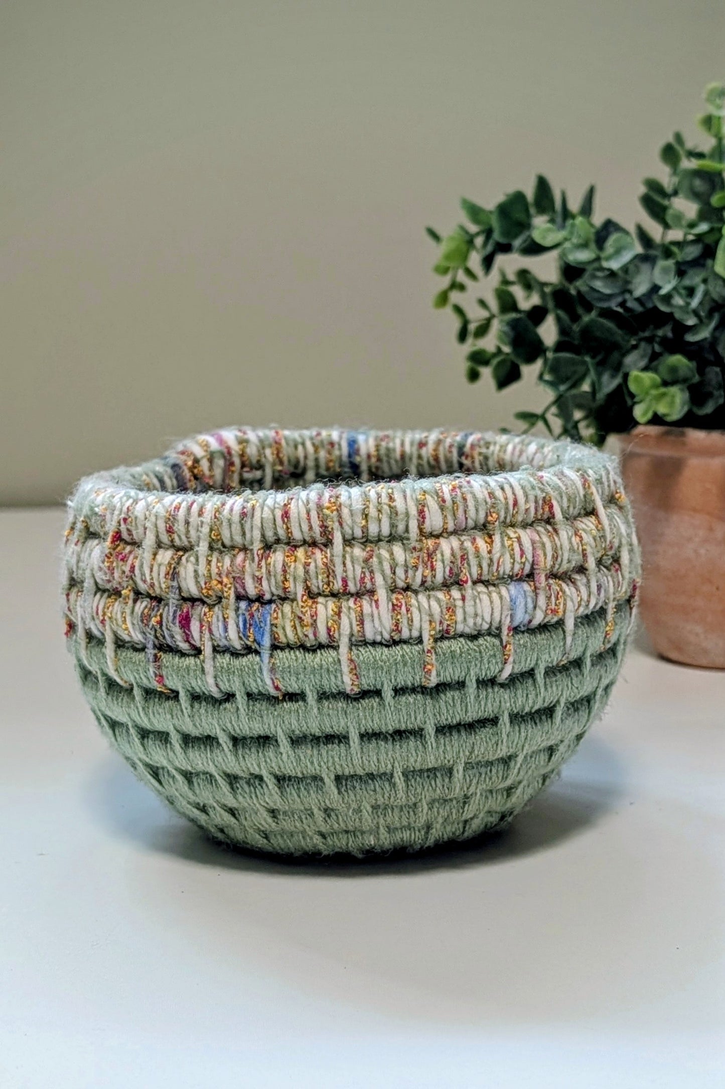 Green And Multi Colored Basket