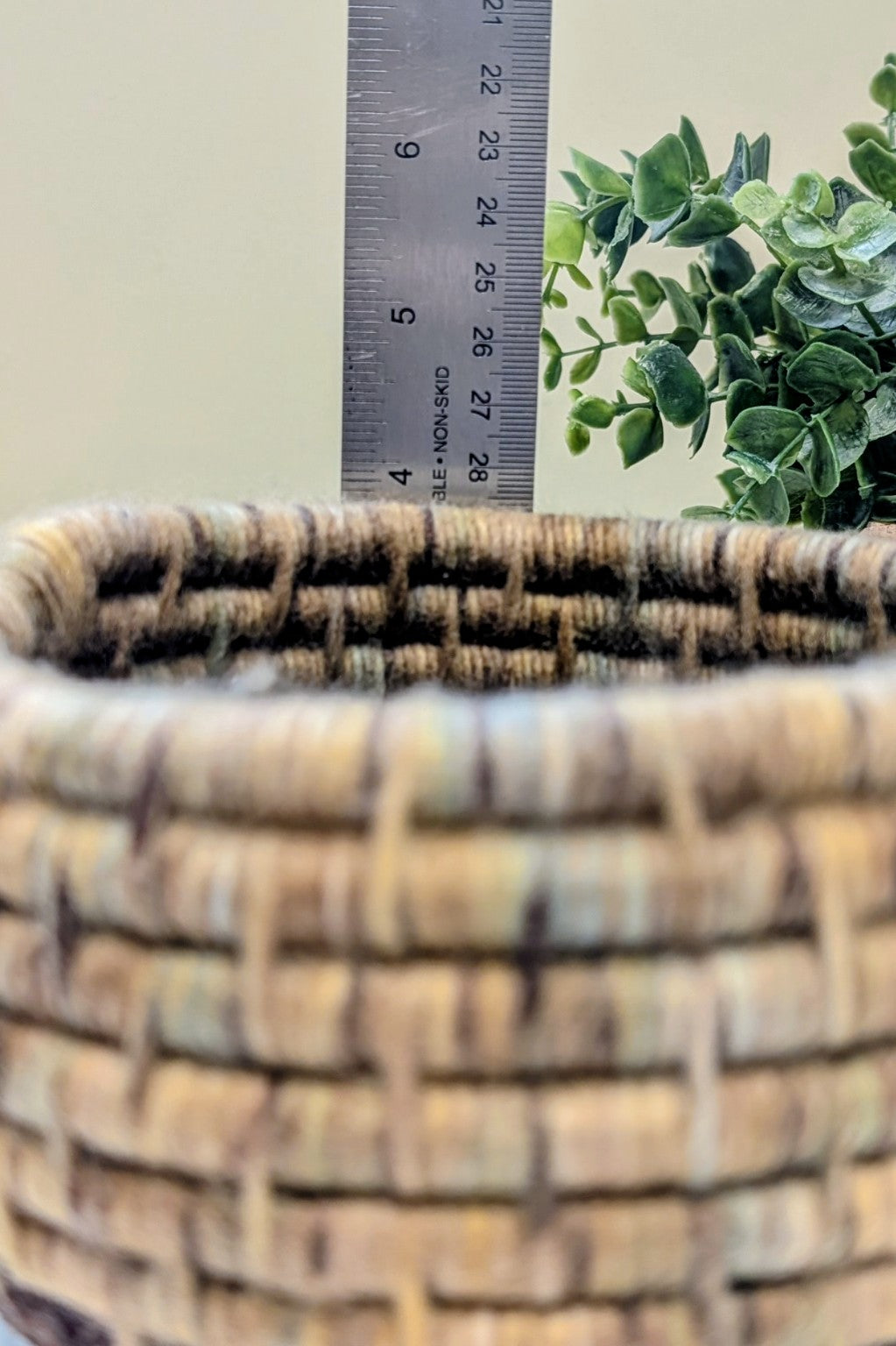 Brown Merino Wool Basket