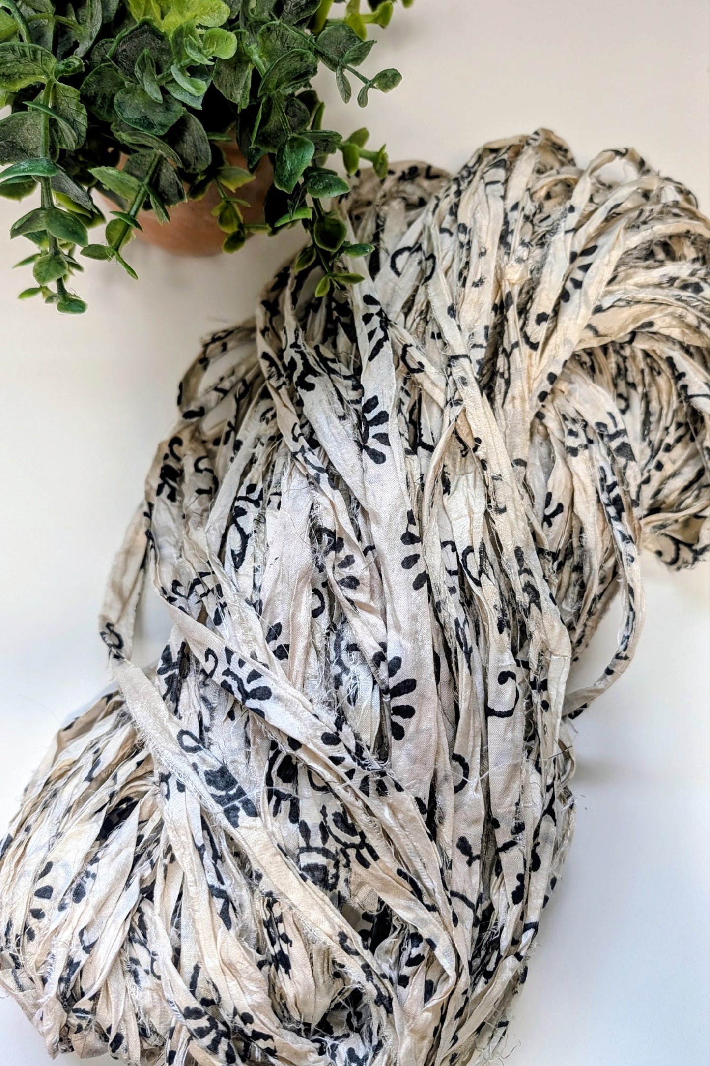 Printed Sari Silk Ribbon
