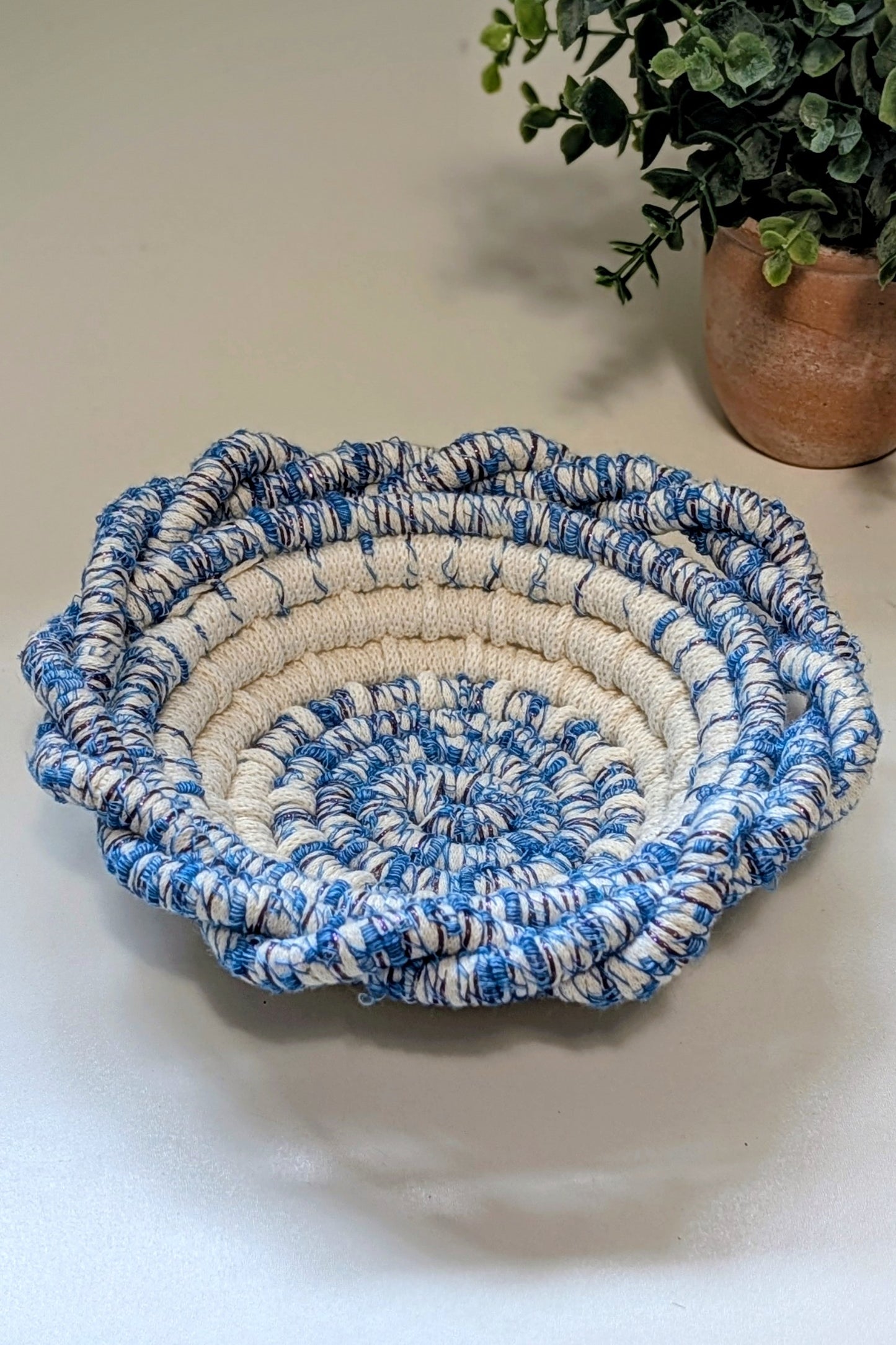 Blue And White Twist