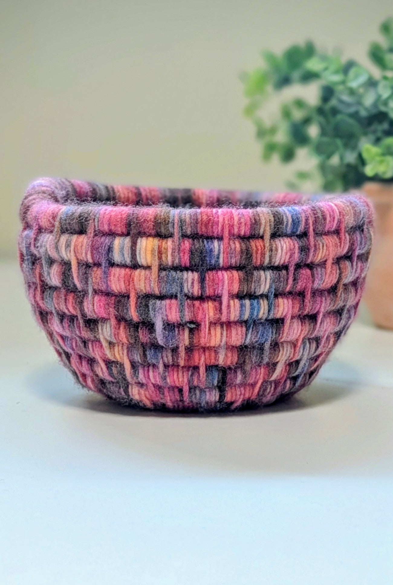 Multi Color Merino Wool Basket