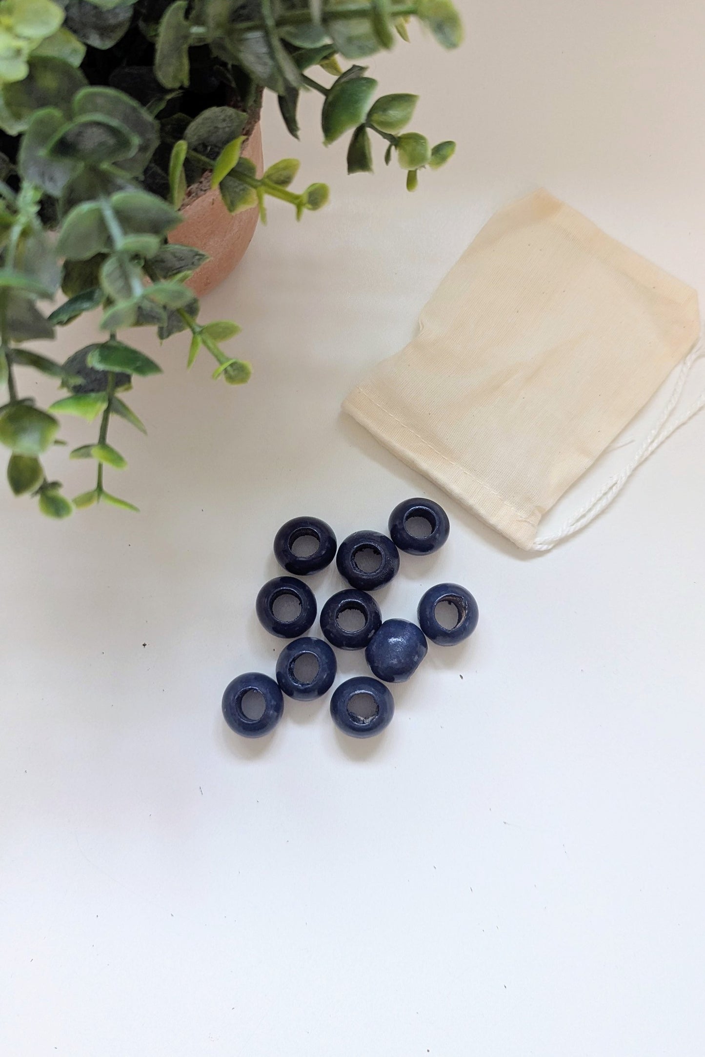 Wooded Beads With Large 10 mm Hole | Pack of 10