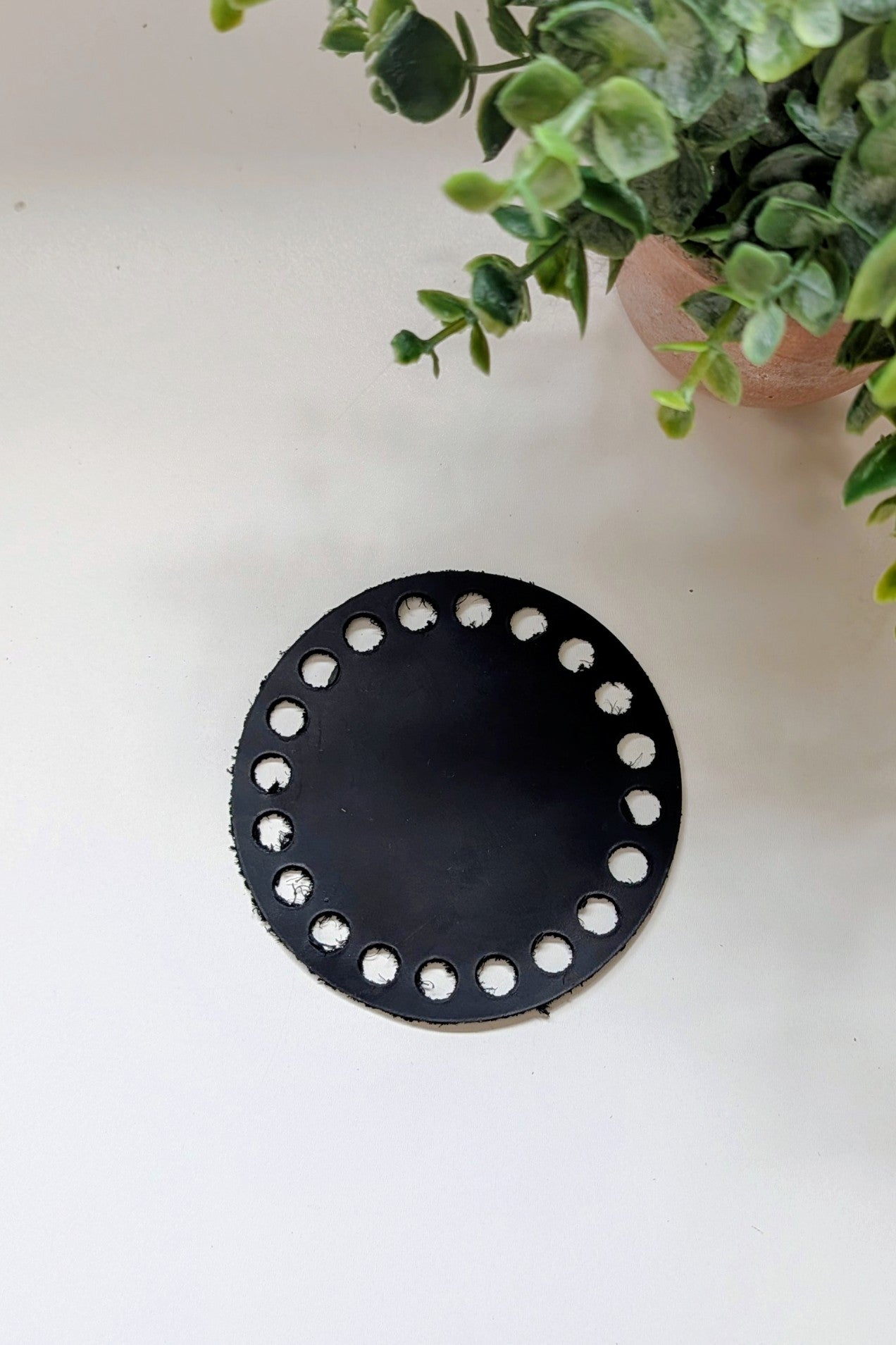 Genuine Leather Base For Baskets and Crafts